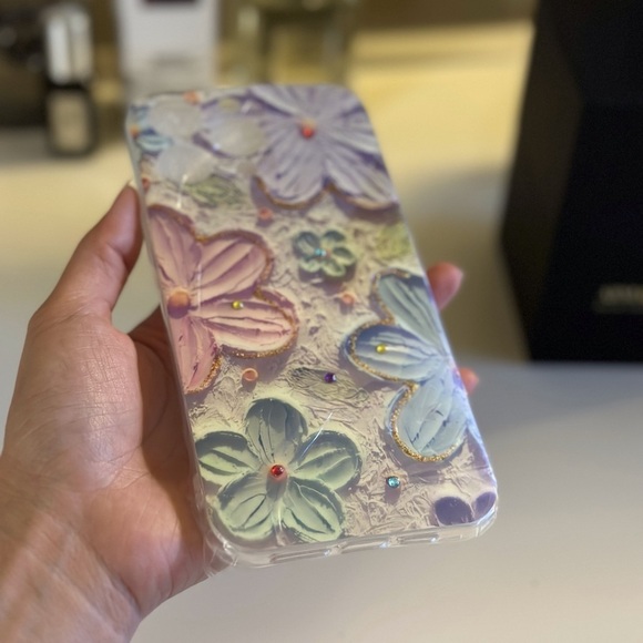 Flower Painting TPU iPhone14Promax Case - Picture 6 of 8